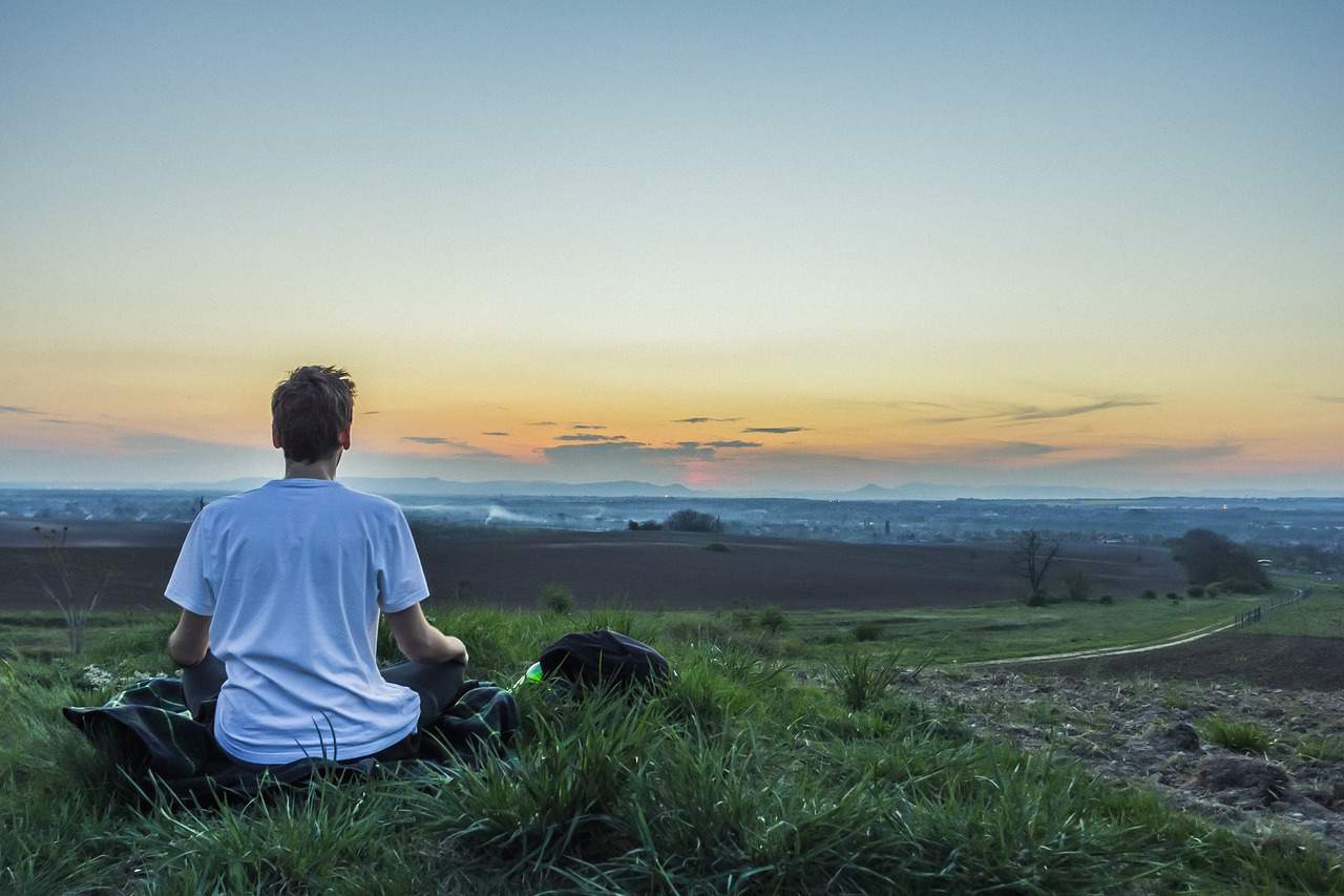 Man in his sacred space